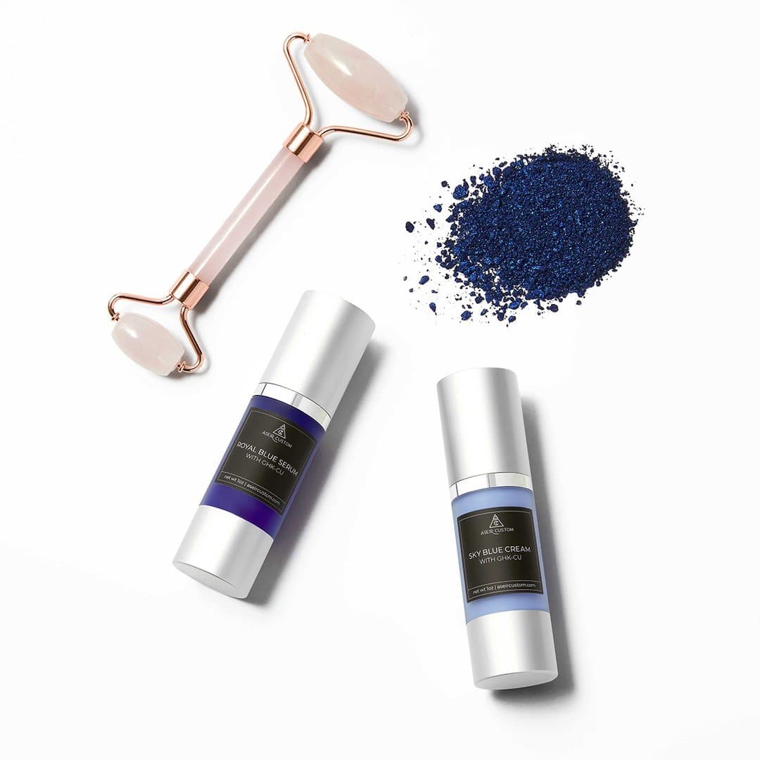 glutathione benefits and side effects China Cheapest Price Cosmetic Grade Blue Peptide Powder Copper Peptide / Ghk -Cu Powder factory and manufacturers main image 1