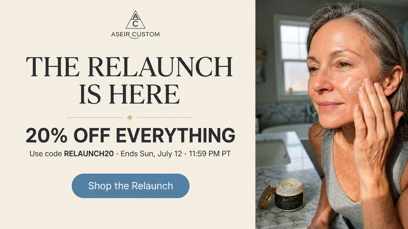 Aseir Custom Relaunch — 20% off everything with code RELAUNCH20